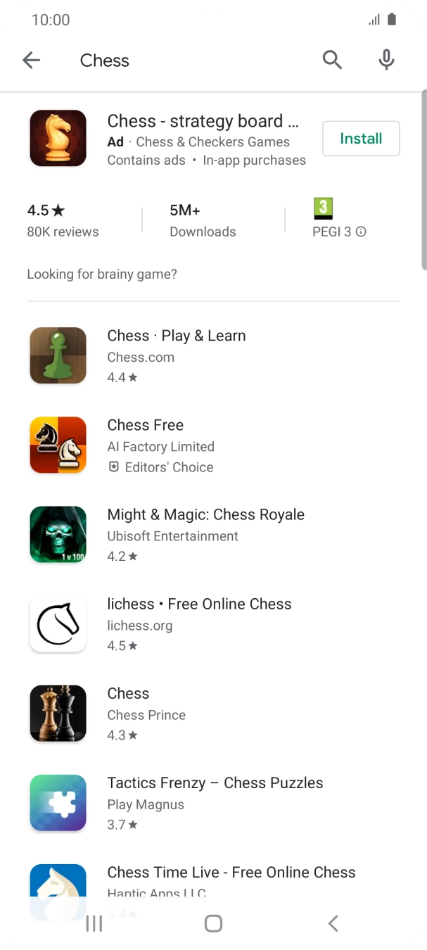 Press the required app.