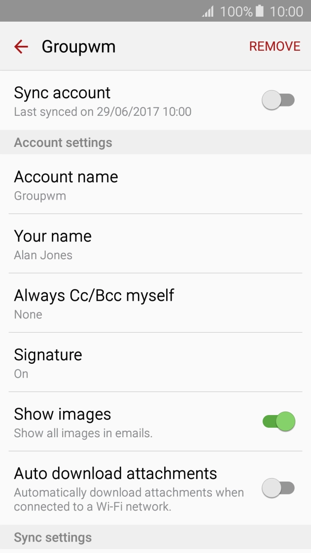 Press the indicator next to 