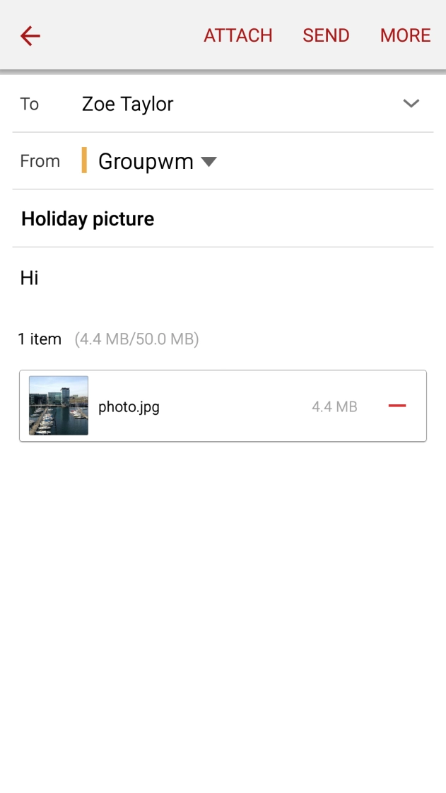 Press SEND when you've finished your email.