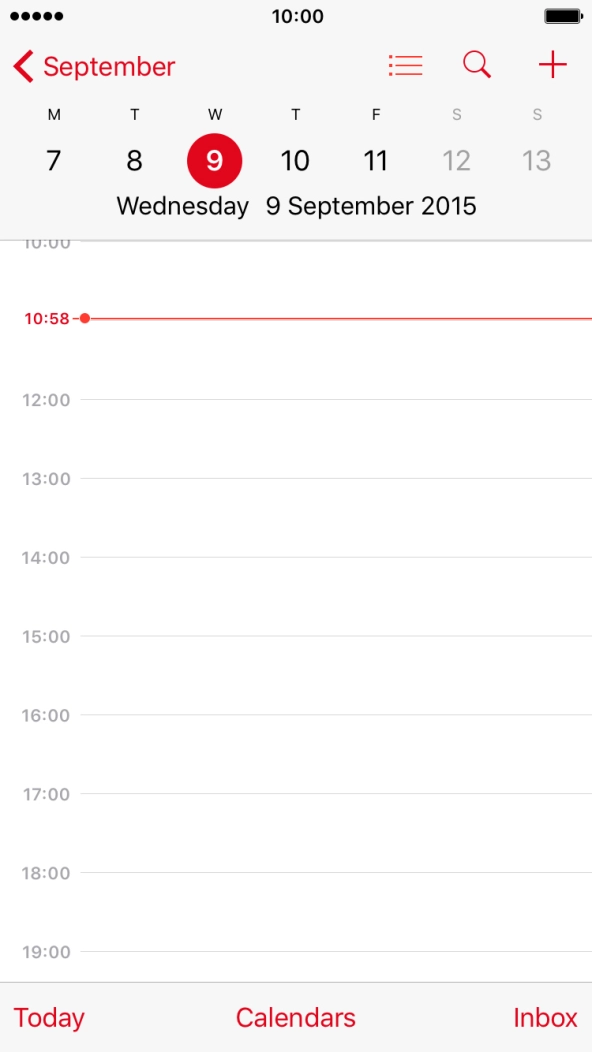 Press the new appointment icon and key in a subject for the appointment.