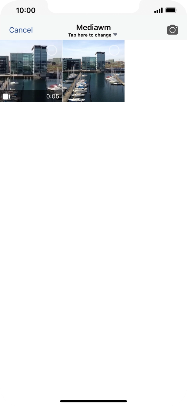 Press the required picture or video clip.