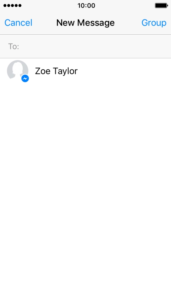 Press To and key in the first letters of the recipient's name.