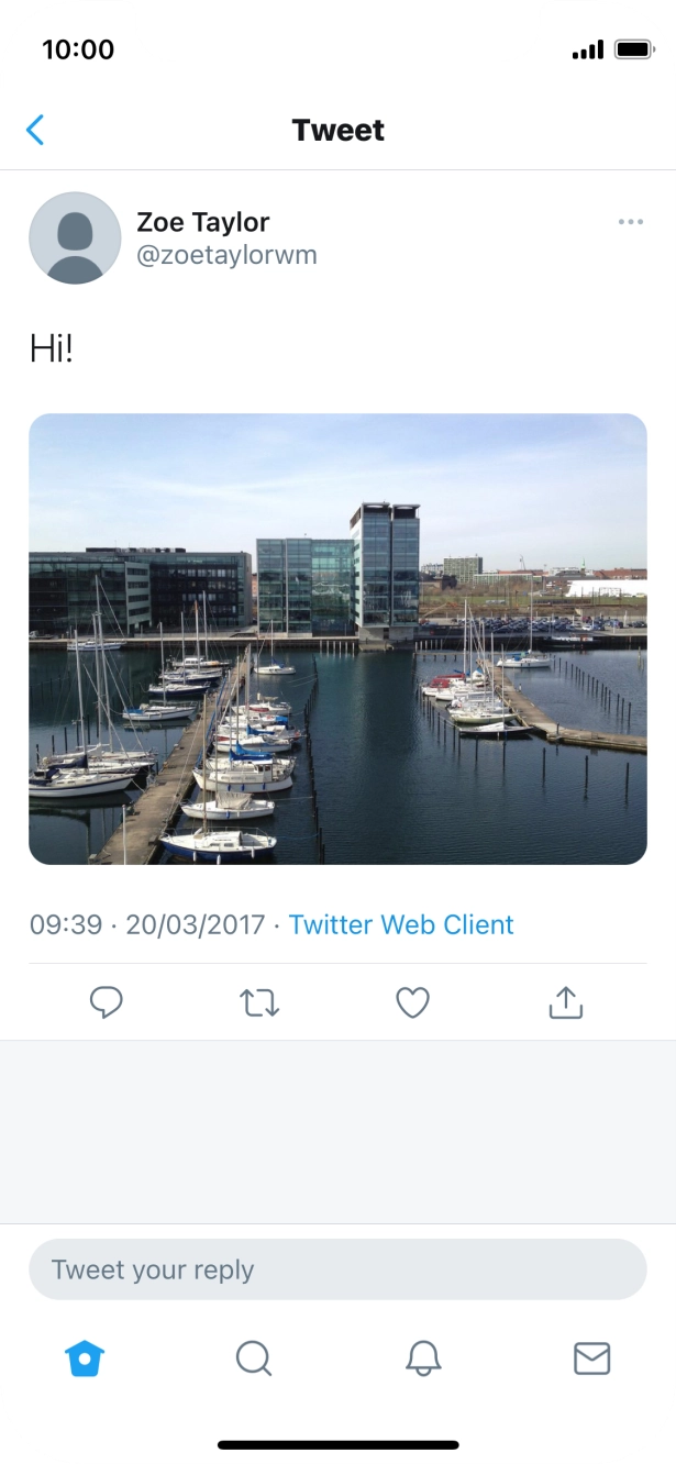 Press the text input field.