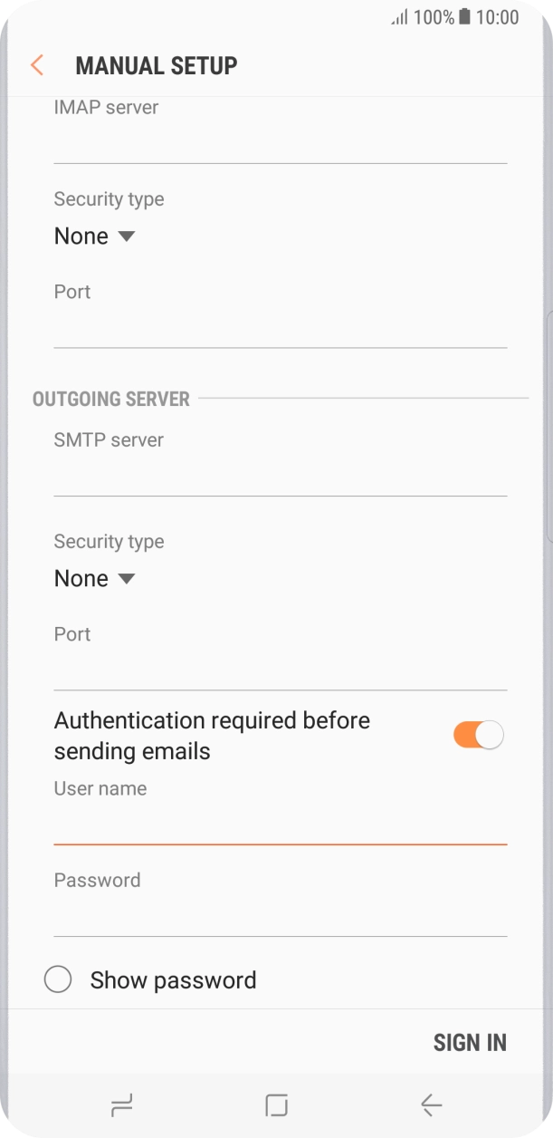 Press the field below 