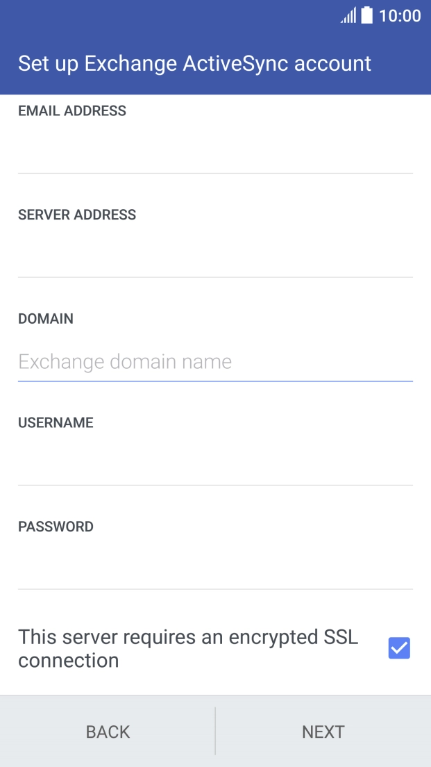 Press the field below 