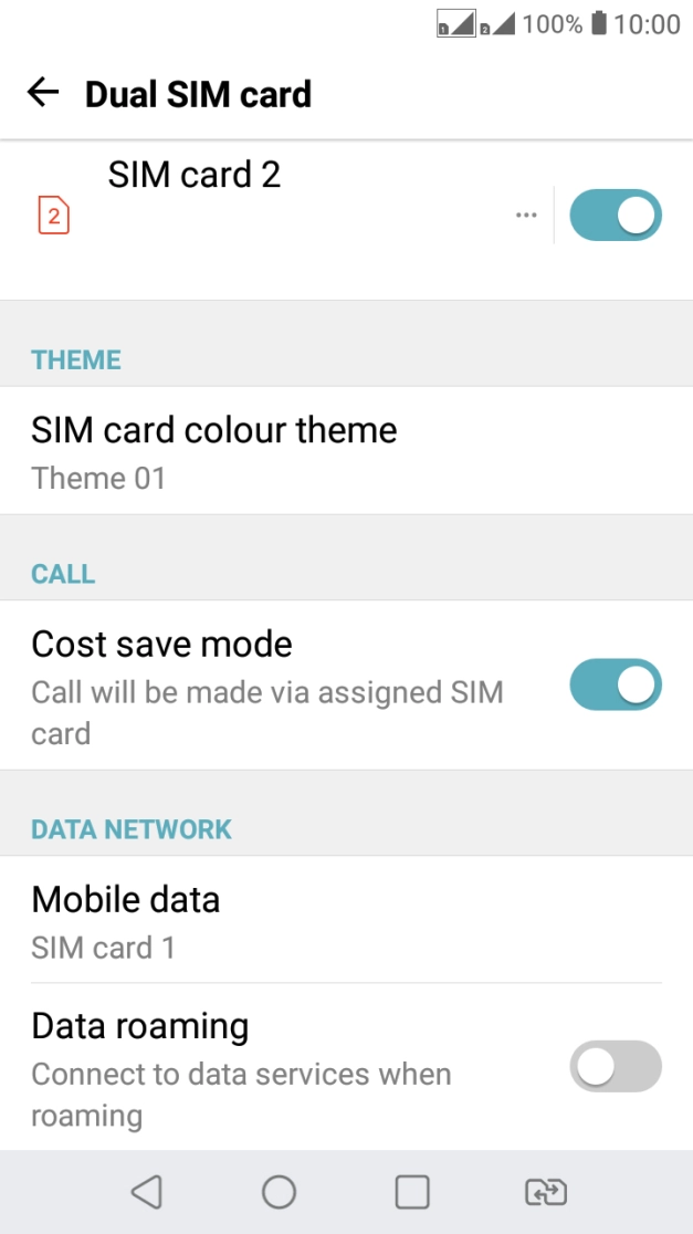 Press the indicator next to 