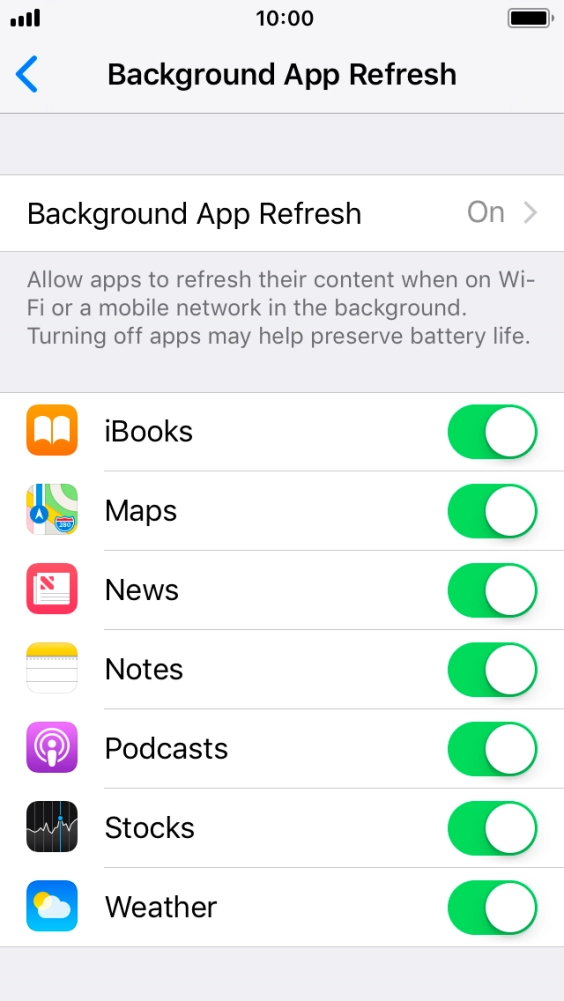 Press Background App Refresh. Press Background App Refresh.