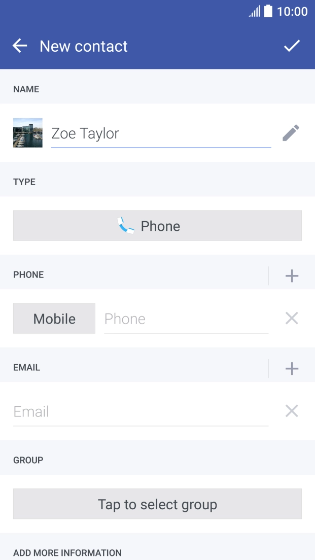 Press the field below 