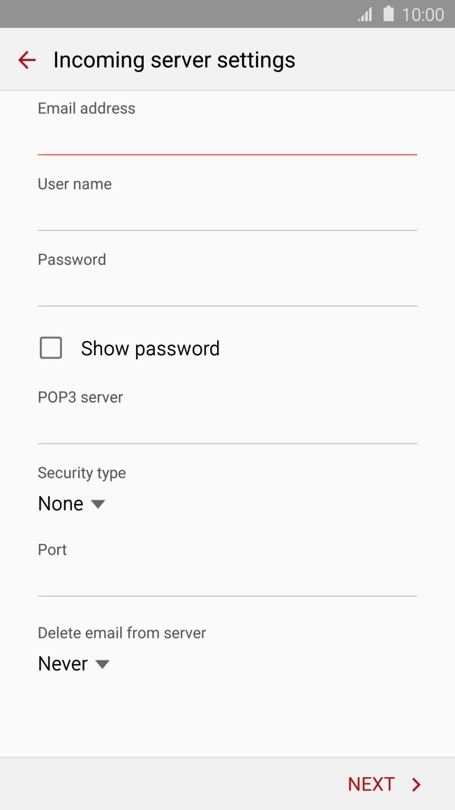 Press the field below Press the field below