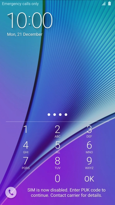 Key in a new four-digit PIN and press OK.
