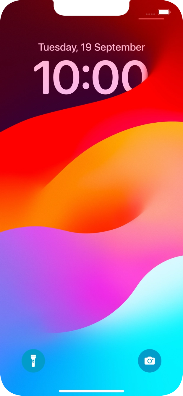 Slide your finger upwards starting from the bottom of the screen.