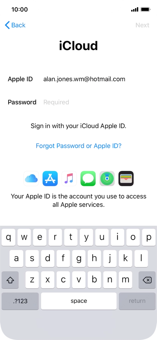Press the field next to 