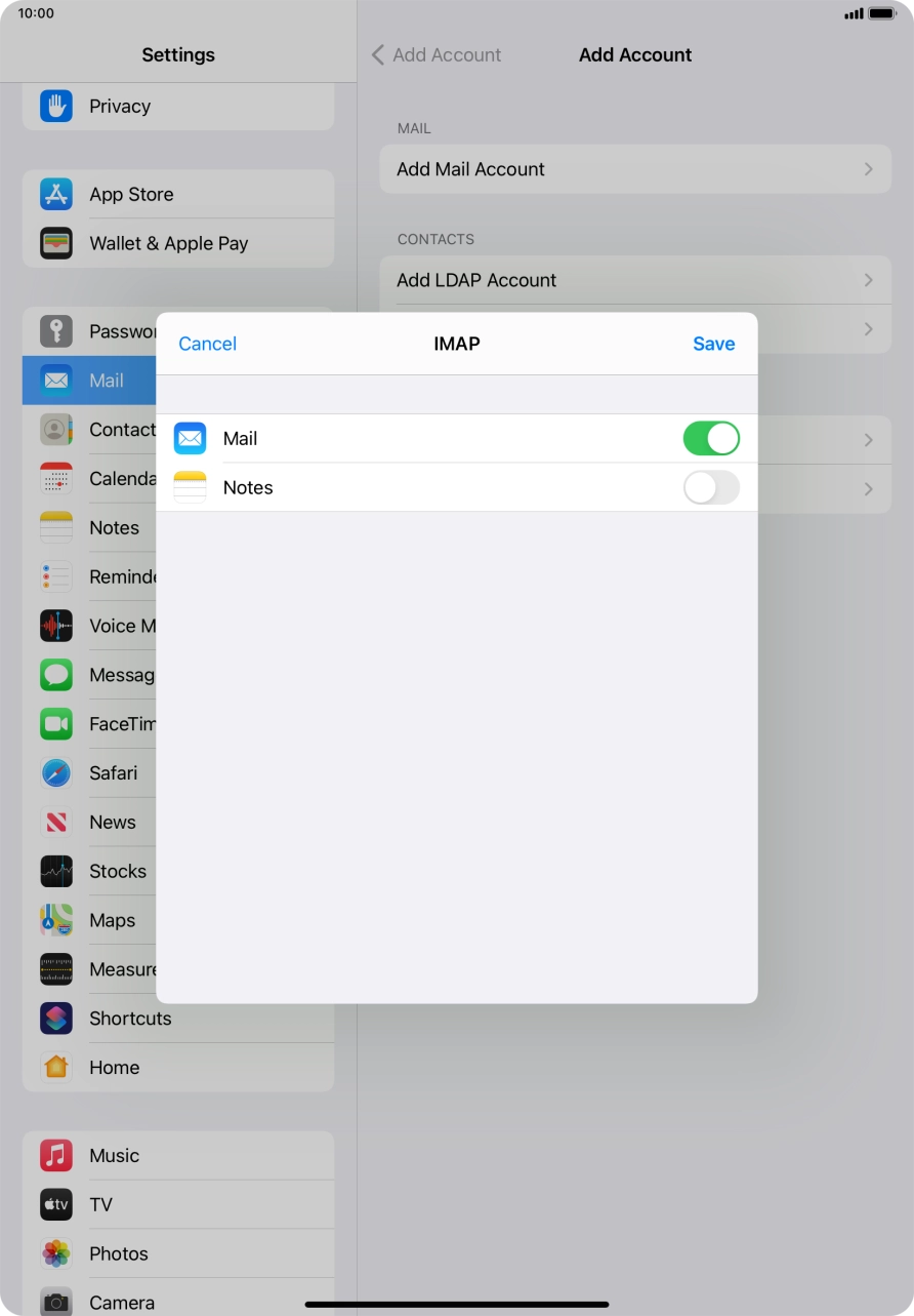 Press Save. Your email account has now been set up. To select more settings for incoming and outgoing server, proceed with the following steps.