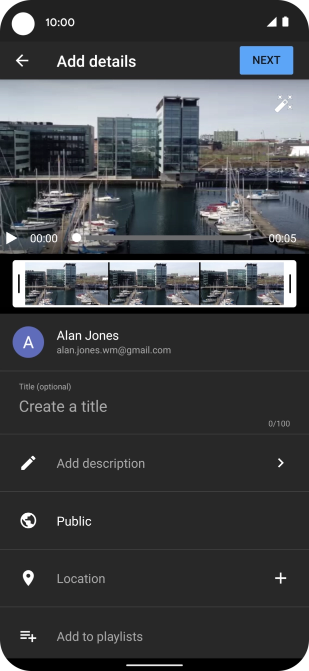 Press the field below 