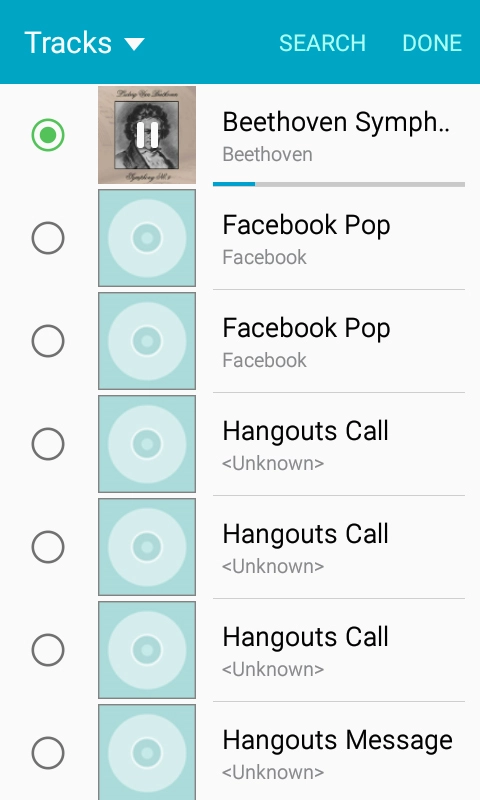 Once you've found a ring tone you like, press DONE.