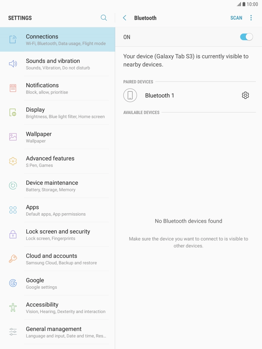 Press the Home key to return to the home screen.
