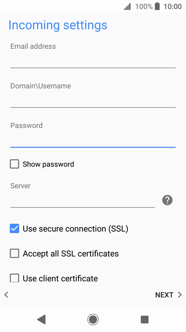 Press the field below 