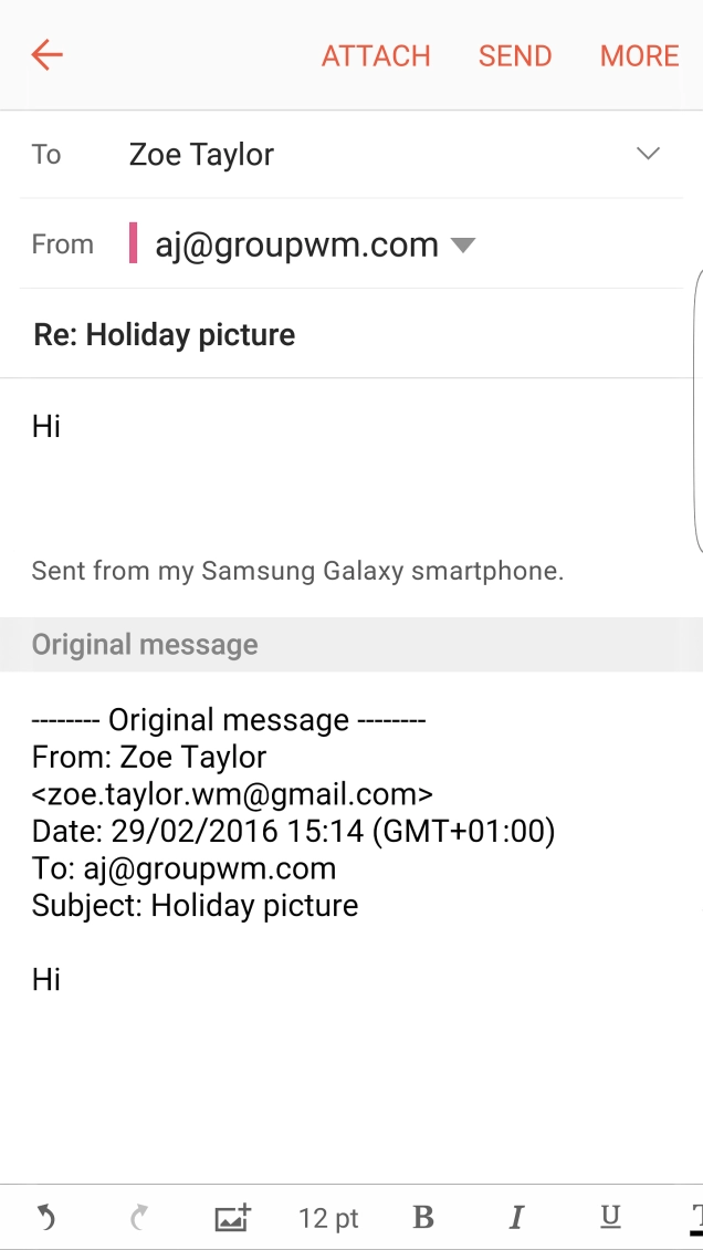 Write the text and press SEND.