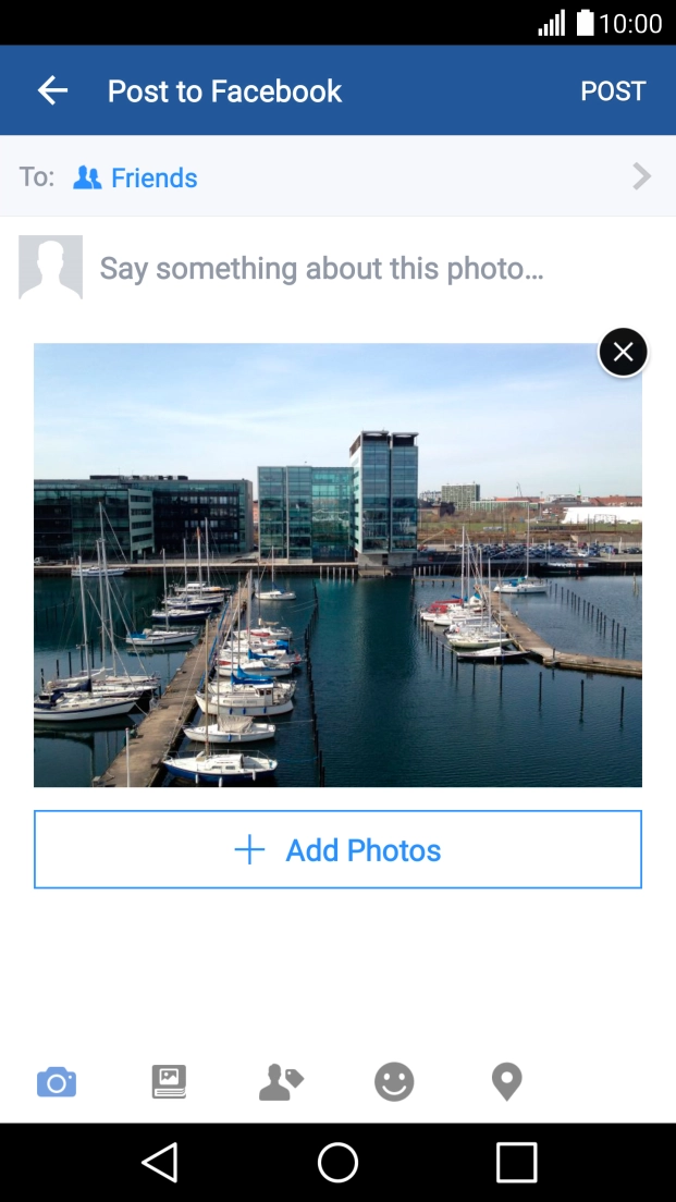 Press the text input field.