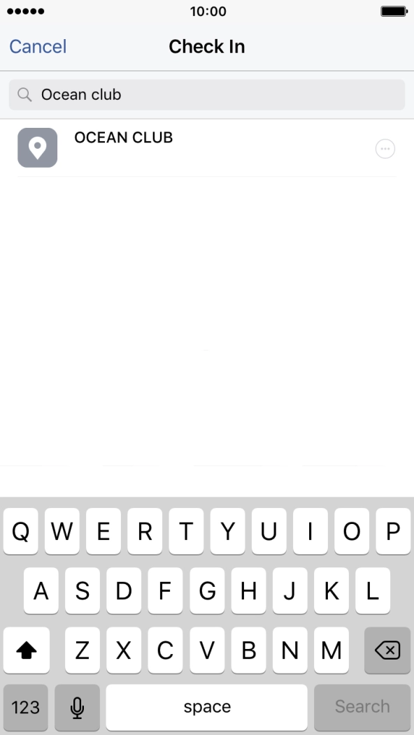 Press the required location. Press the required location.
