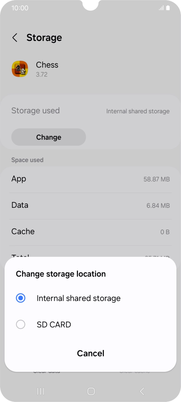 Press the name of the memory card.