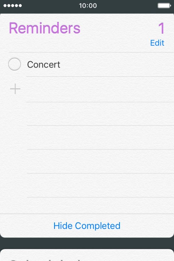 Press the field next to the reminder.