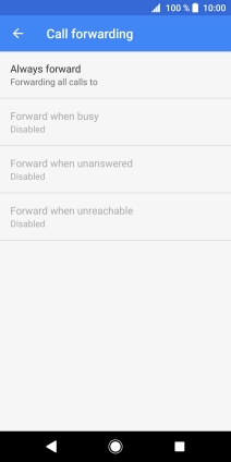 Press the required divert type.