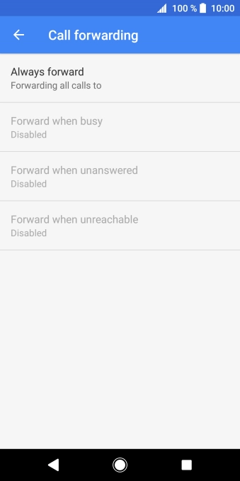 Press the required divert type.