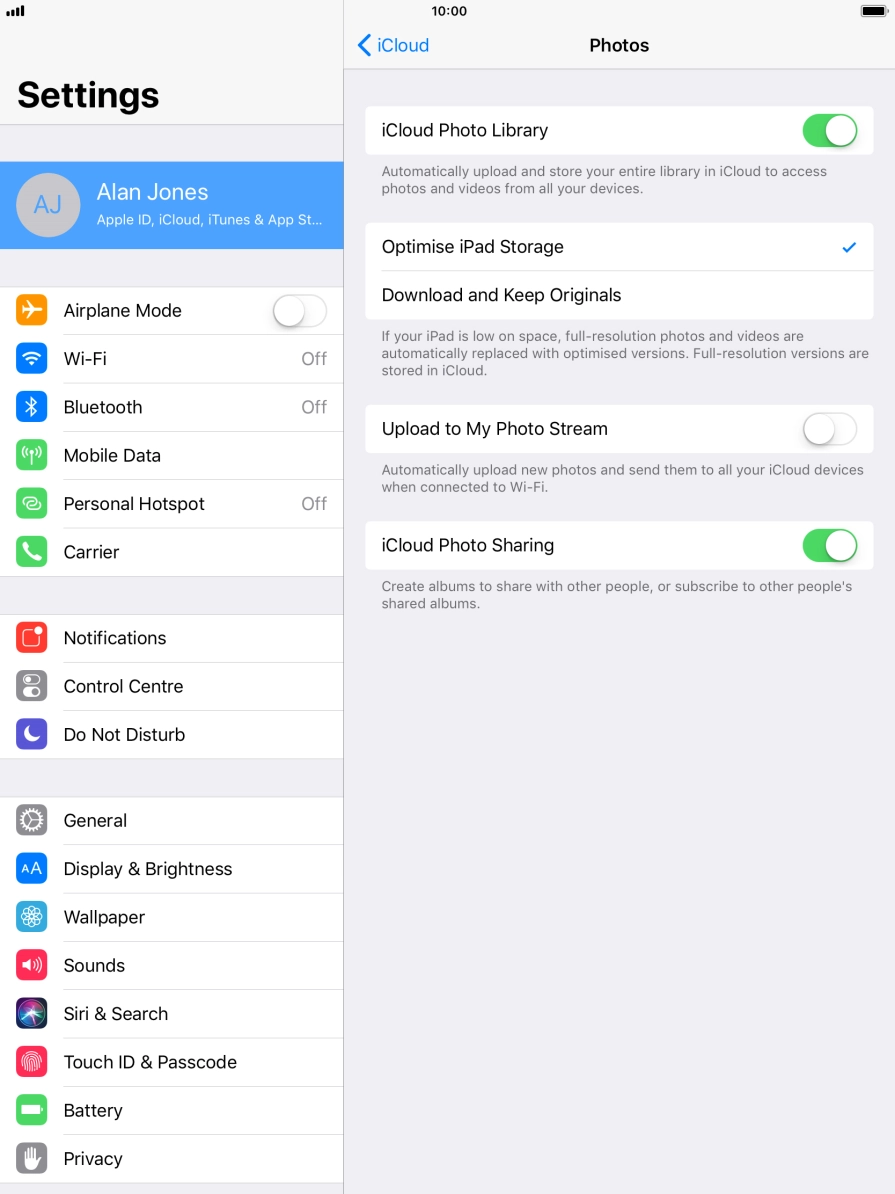 Press the indicator next to Press the indicator next to