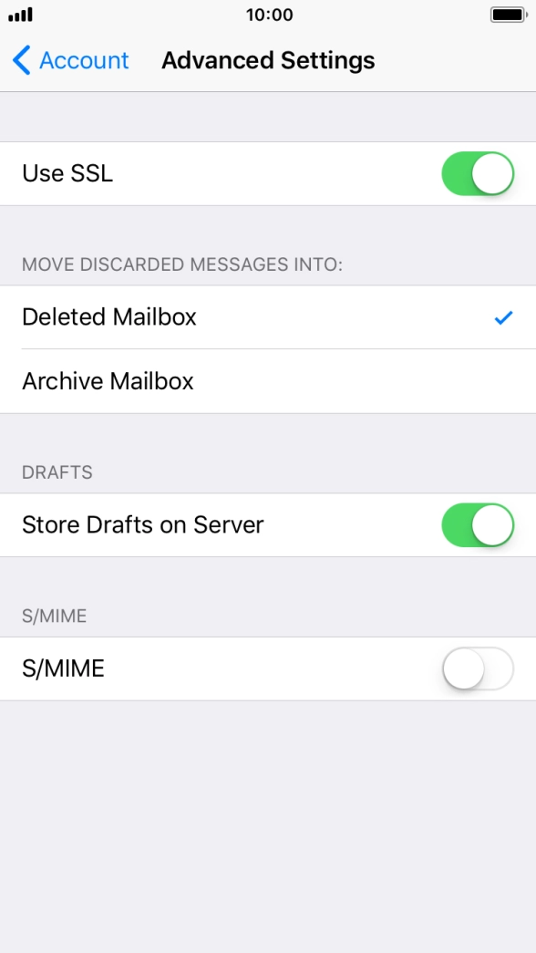Press the indicator next to 