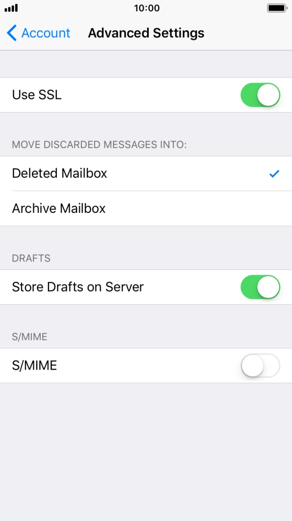 Press the indicator next to 