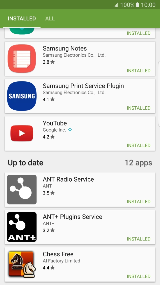 Press the required app.