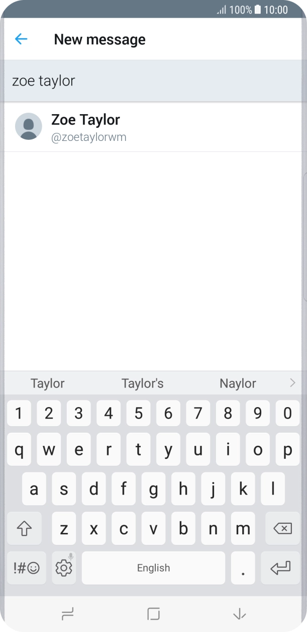 Key in the first letters of the recipient's name and press the required contact.