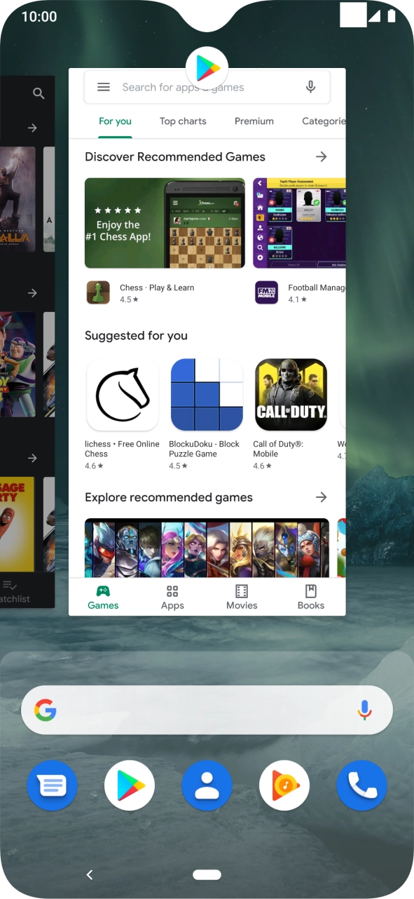 To end one running application, slide your finger upwards on the required application. To end one running application, slide your finger upwards on the required application.