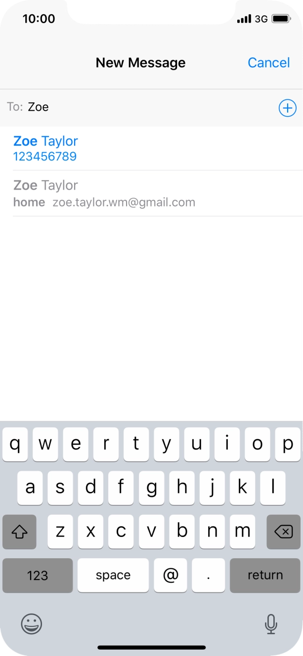 Press the required contact.