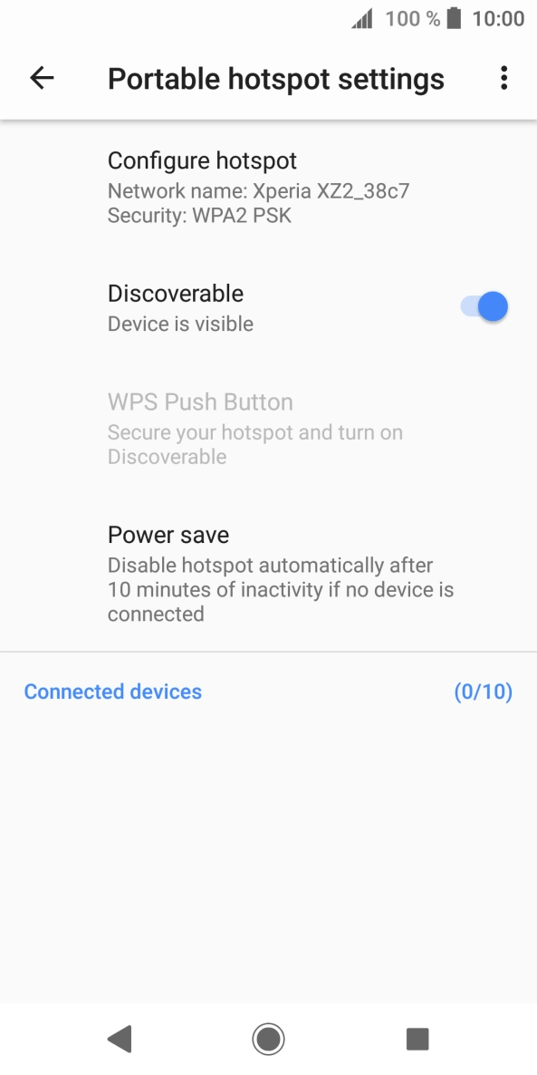 Press Configure hotspot. Press Configure hotspot.