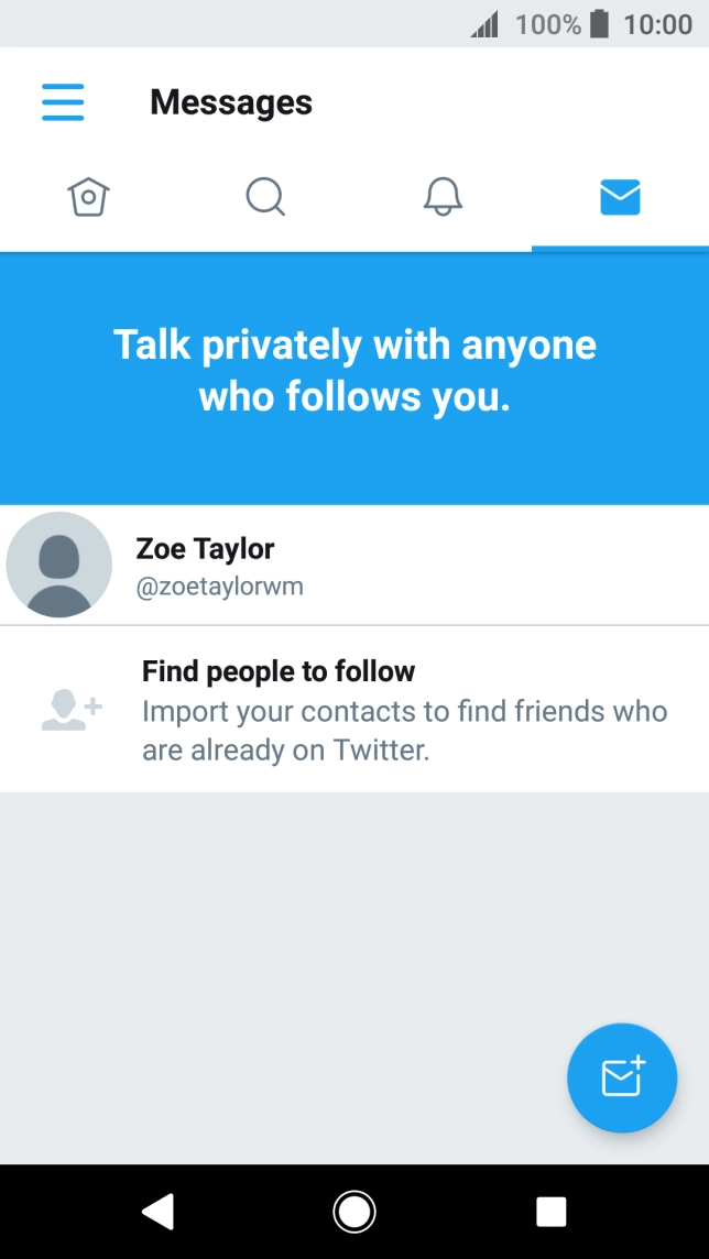 Press the new message icon.