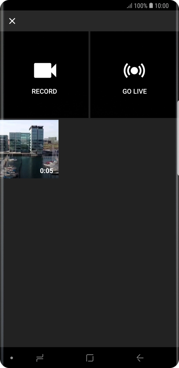 Go to the required folder and press the required video clip.