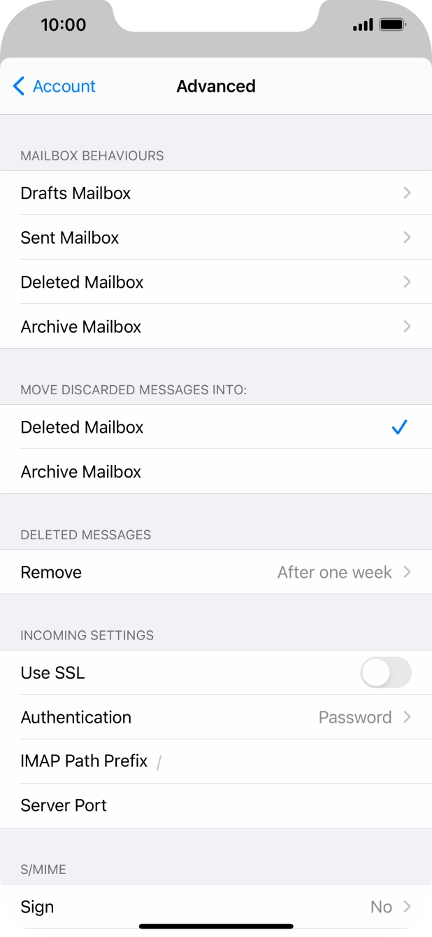 Press the indicator next to 