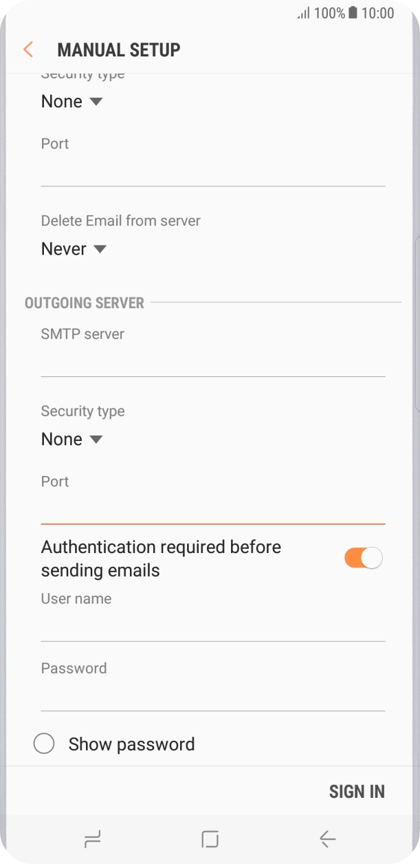 Press the field below 