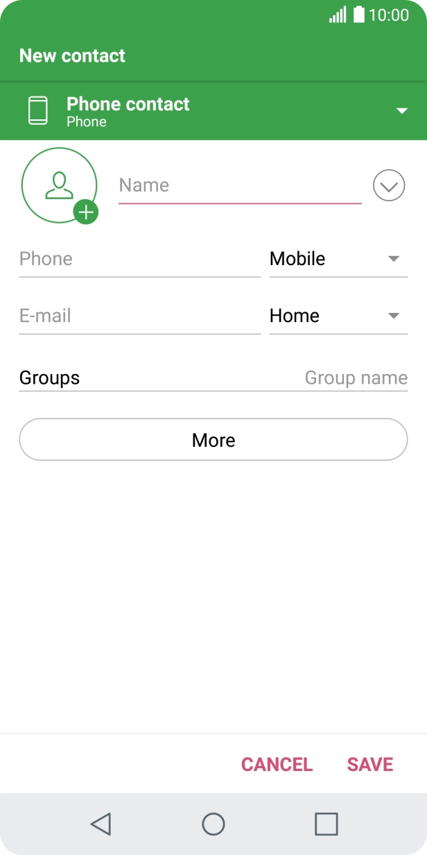 Press Name and key in the name.