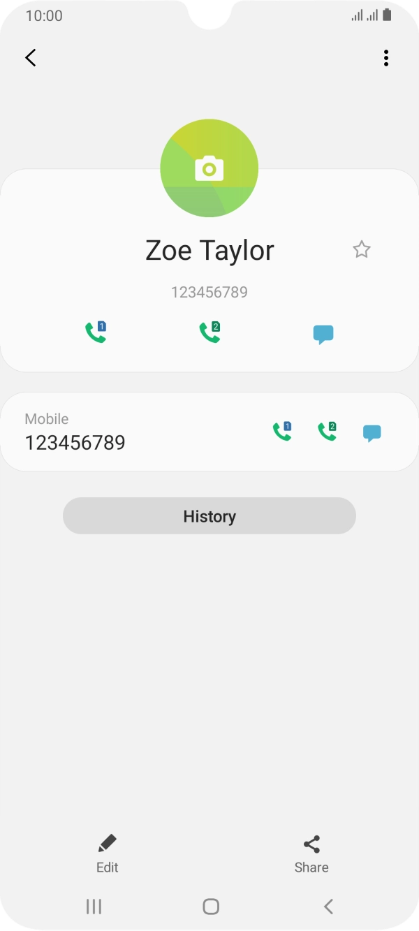 Press the Home key to return to the home screen.