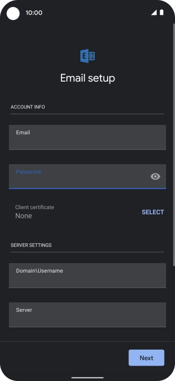 If you turn on the function, press SELECT and follow the instructions on the screen to install the required certificate. If you turn on the function, press SELECT and follow the instructions on the screen to install the required certificate.