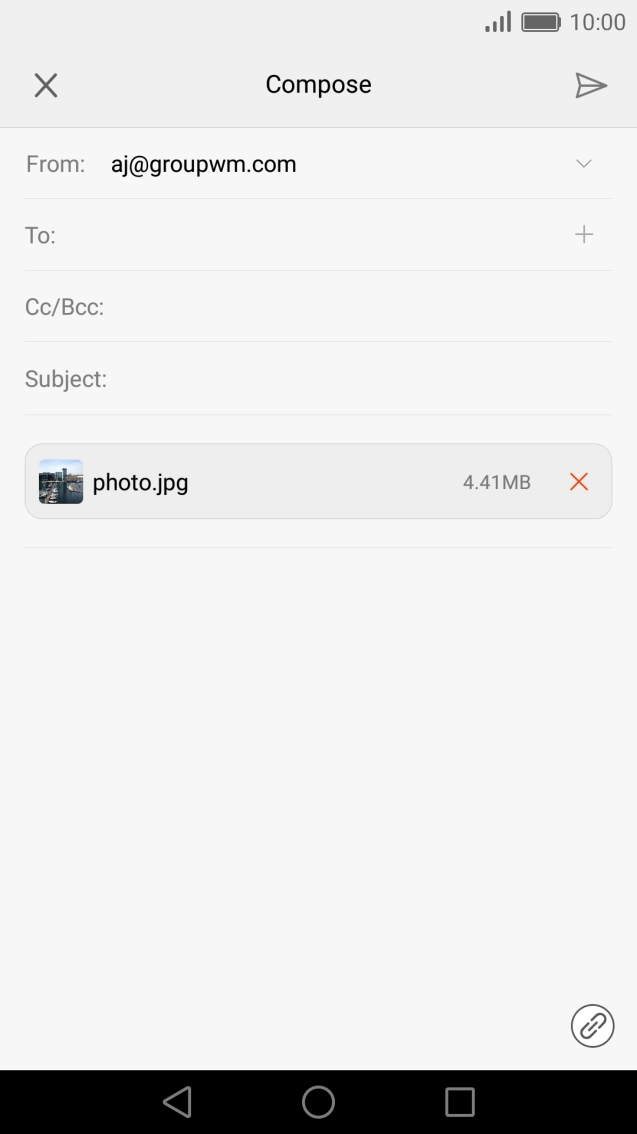 Press To and key in the first letters of the recipient's name.