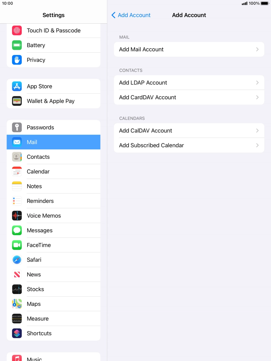 Press Add Mail Account.