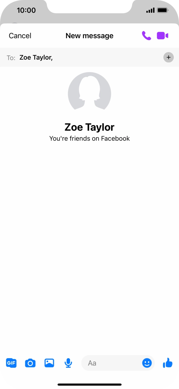 Press the text input field.