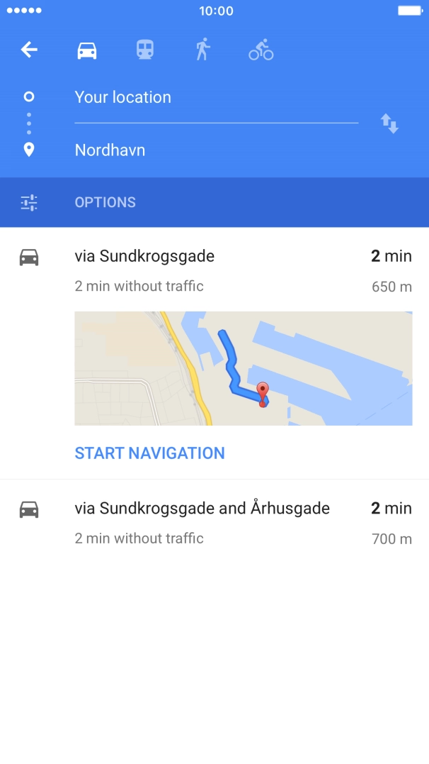 Press the required mode of transportation. Press the required mode of transportation.