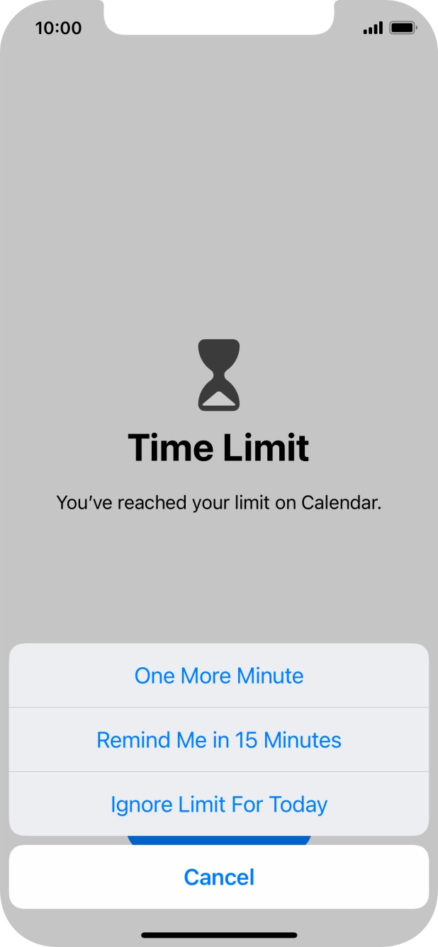 Press the required setting. Press the required setting.