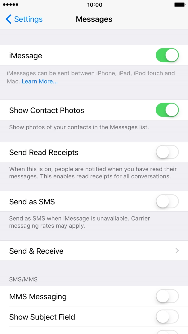 Press the indicator next to 