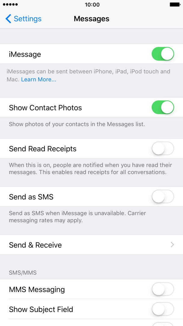 Press the indicator next to 
